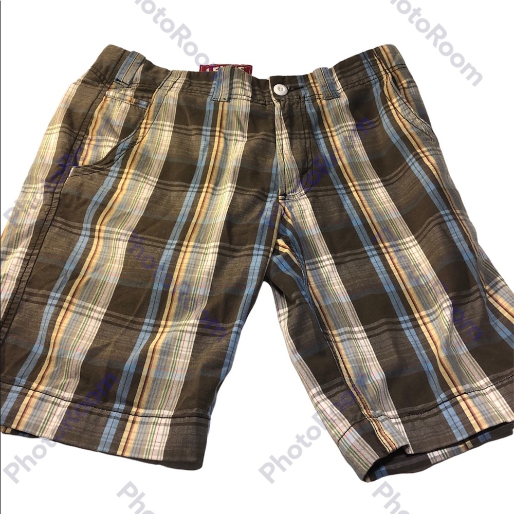 Levi’s Flat front men’s cotton plaid shorts size 30